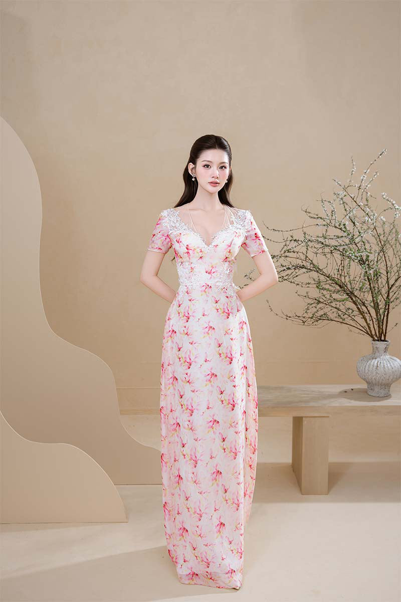long peach maxi dress Peach Strapless Drape Maxi Dress