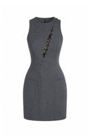 Keira Tong lace peek mini dress featuring delicate lace fabric and a fitted silhouette, perfect for stylish occasions.