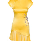 IKINITA THE SUN mini dress, stylish sleeveless design with vibrant color, perfect for summer wear, shown on a model.