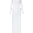 Elegant Diana Taffeta Cut-Out Gown by 21Six featuring a sleek silhouette and stylish cut-outs, perfect for formal occasions.