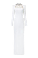 Elegant Diana Taffeta Cut-Out Gown by 21Six featuring a sleek silhouette and stylish cut-outs, perfect for formal occasions.