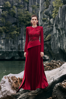 Luna De Soie Lumia silk co-ord set featuring a silk top and matching skirt in a stylish, elegant design.