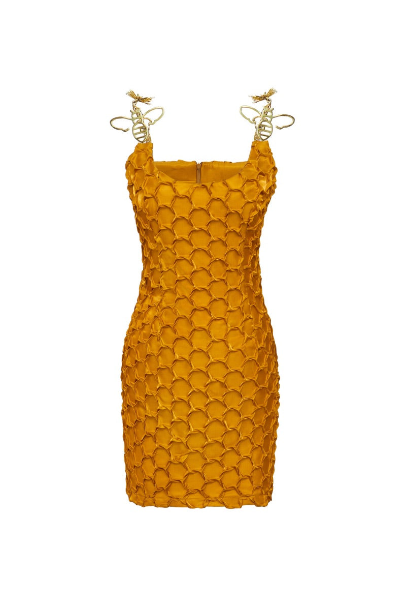 MUNA MINI DRESS IN GOLD - CULT MIA
