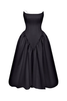 Black Violet Transformer Maxi Dress by BALYKINA, featuring a versatile design with flowing fabric and elegant style.