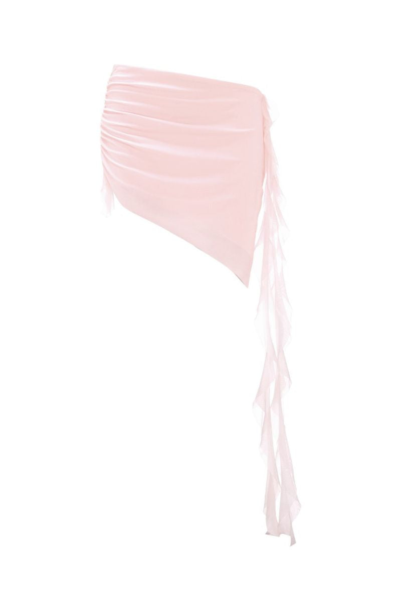 Suncillo Giada pink mini skirt with a fitted waistband and stylish short length, perfect for casual or chic outfits.