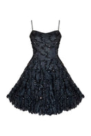 Gigii's Karolin Dress mini dress in vibrant fabric, featuring a stylish fitted silhouette and elegant design.