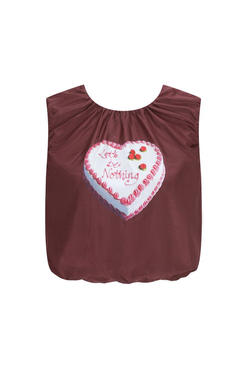 LET'S BE NOTHING TANK TOP IN MAROON - CULT MIA