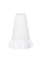 Arti Apparel Moneta Top, stylish women's sleeveless blouse with a flowy fit, in a neutral color, on a plain background.