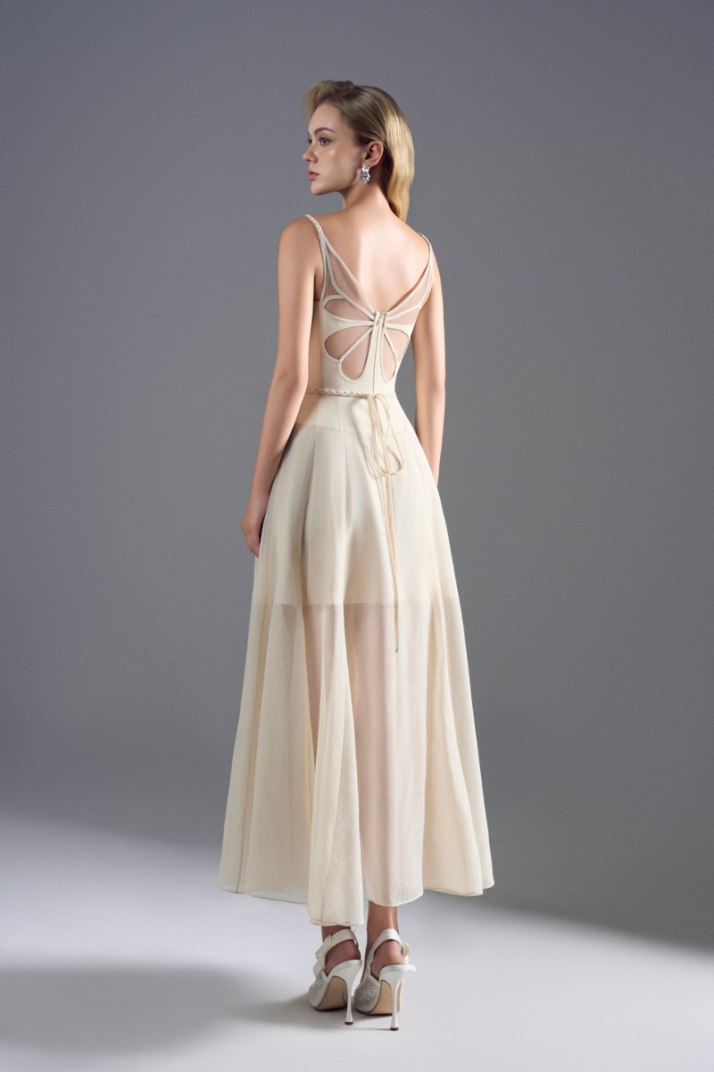 ROSEE de MATIN SOFT FLOW ORGANZA MAXI DRESS IN IVORY | Cult Mia ROSEE de MATIN SOFT FLOW ORGANZA MAXI DRESS IN IVORY | Cult Mia