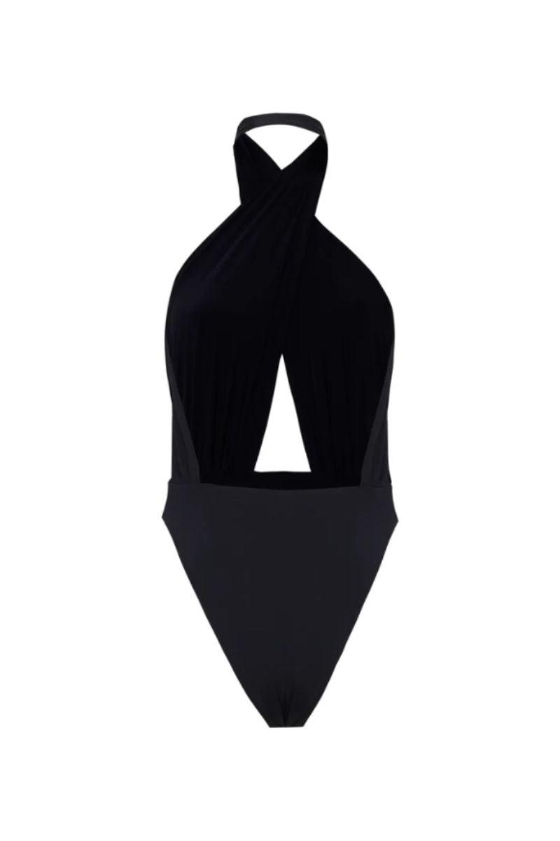 GAIA  BLACK ONE-PIECE SWIMSUIT - CULT MIA