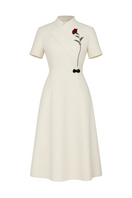 White Plan Donny Midi Dress, elegant sleeveless dress with a flowy silhouette and stylish design, perfect for summer or special occasions.