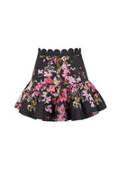 AISA Flora mini skirt in floral print, lightweight fabric, high waist, and stylish design, perfect for casual or summer wear.