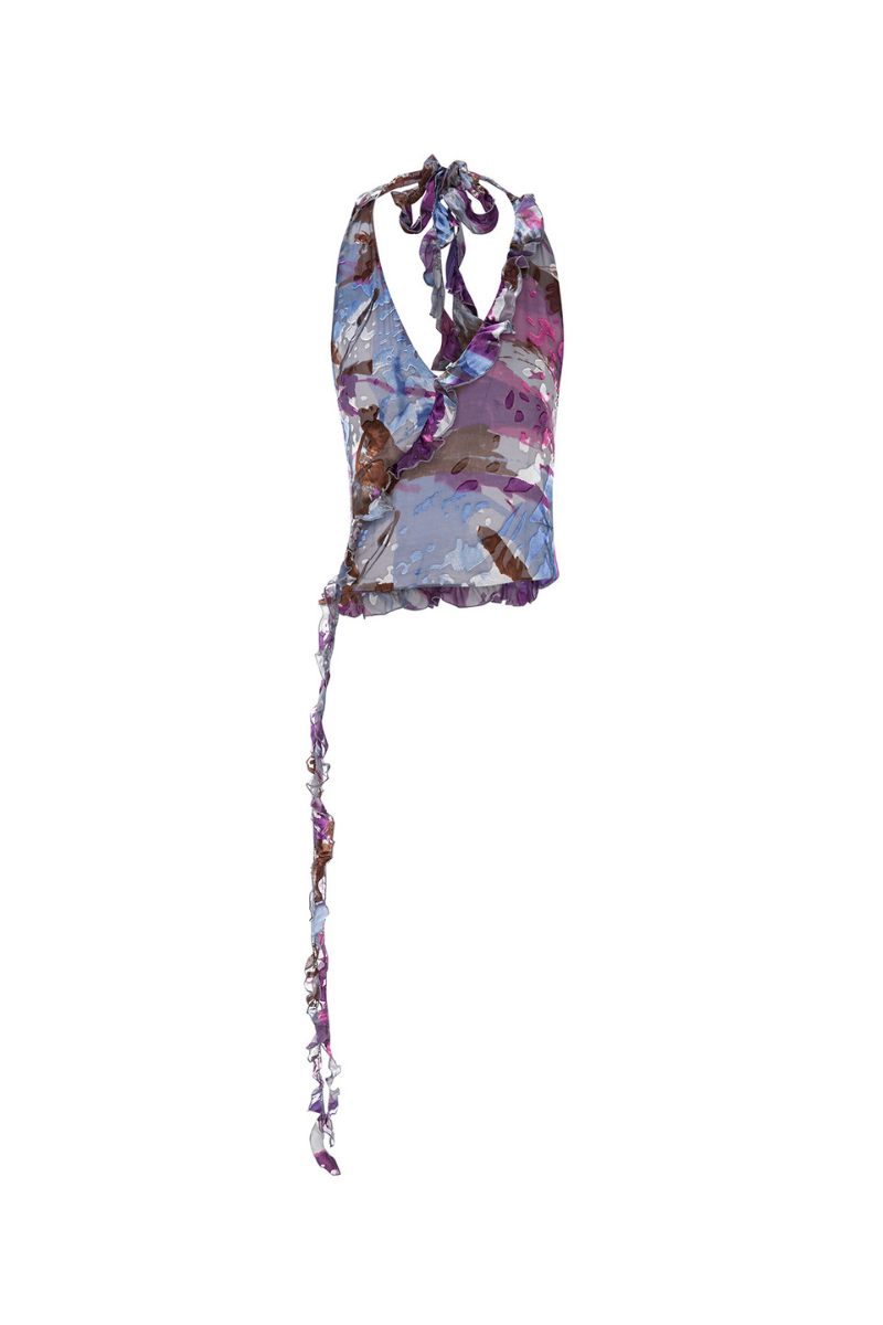 Suncillo Aura Top in soft fabric, featuring a stylish neckline and long sleeves, perfect for casual or dressy occasions.