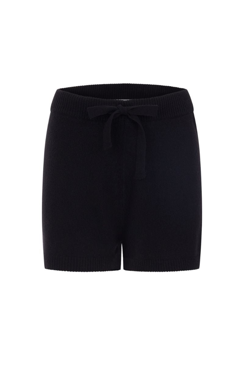 EVY KNIT SHORTS IN BLACK - CULT MIA