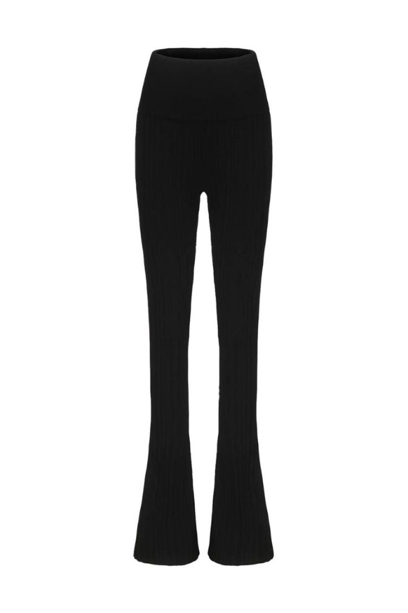 JANELLE BLACK KNIT PANTS - CULT MIA