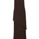Baobab chocolate maxi dress, elegant long dress with flowing fabric, perfect for casual or formal occasions.