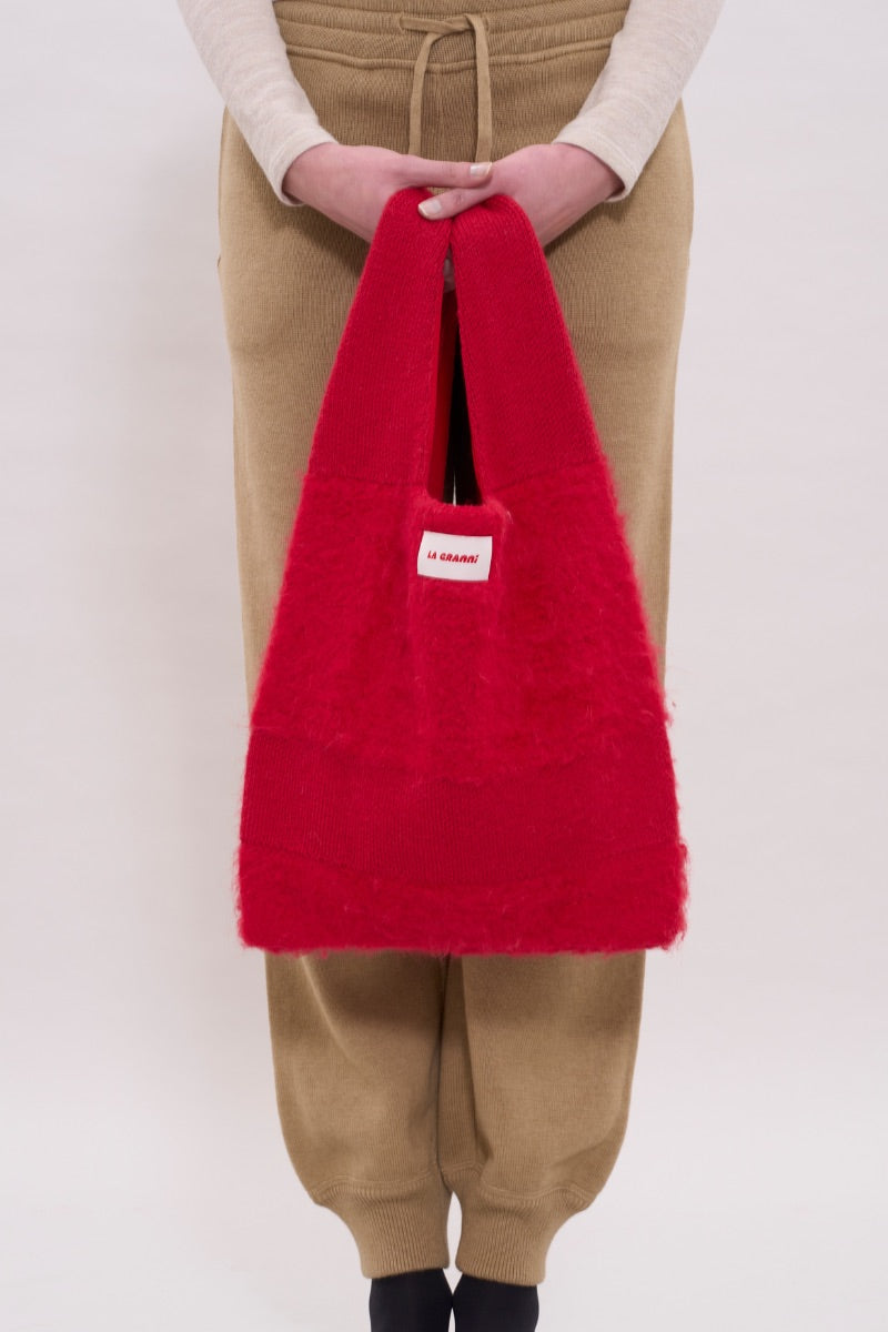 TWO-TONE TOTE BAG IN RED - CULT MIA
