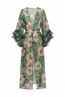 Nur Karaata Havana Glow beach cover-up dress featuring a flowing, lightweight fabric perfect for seaside wear.