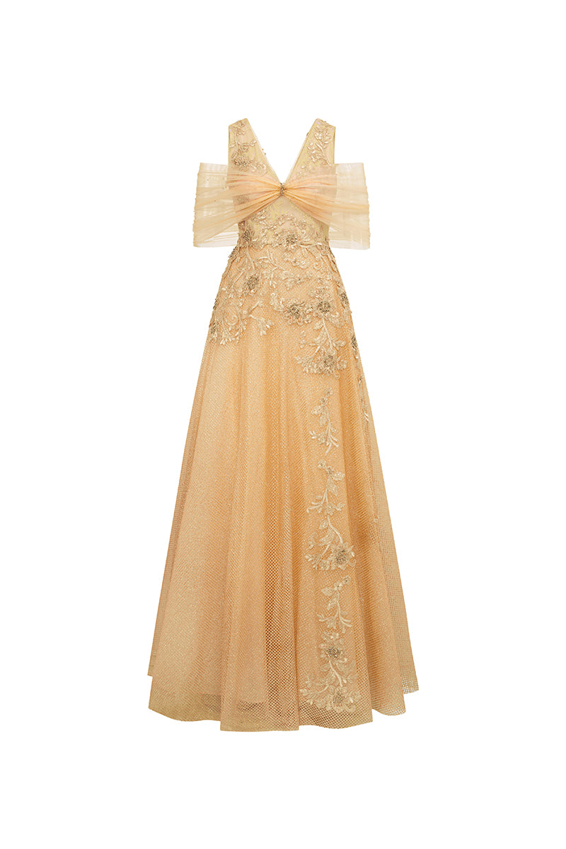 فستان شبكي لامع