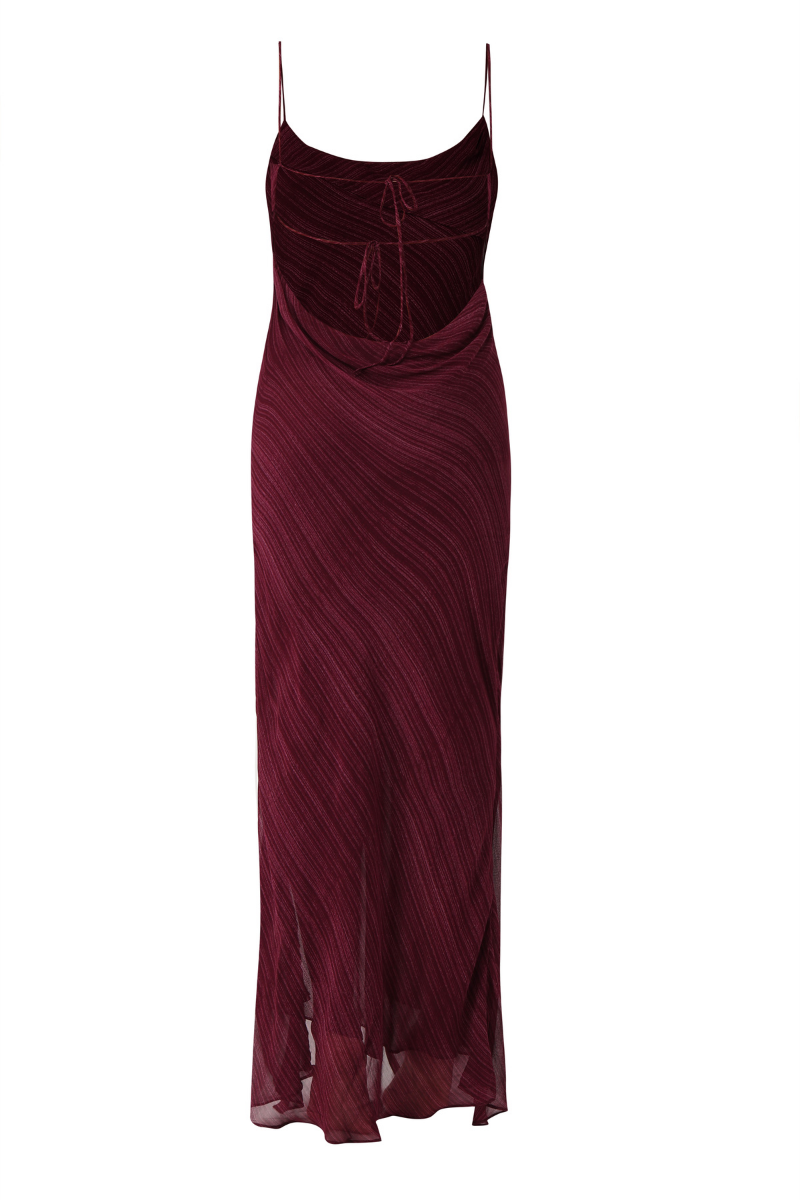 BARI DRESS IN MULBERRY ETCH - CULT MIA