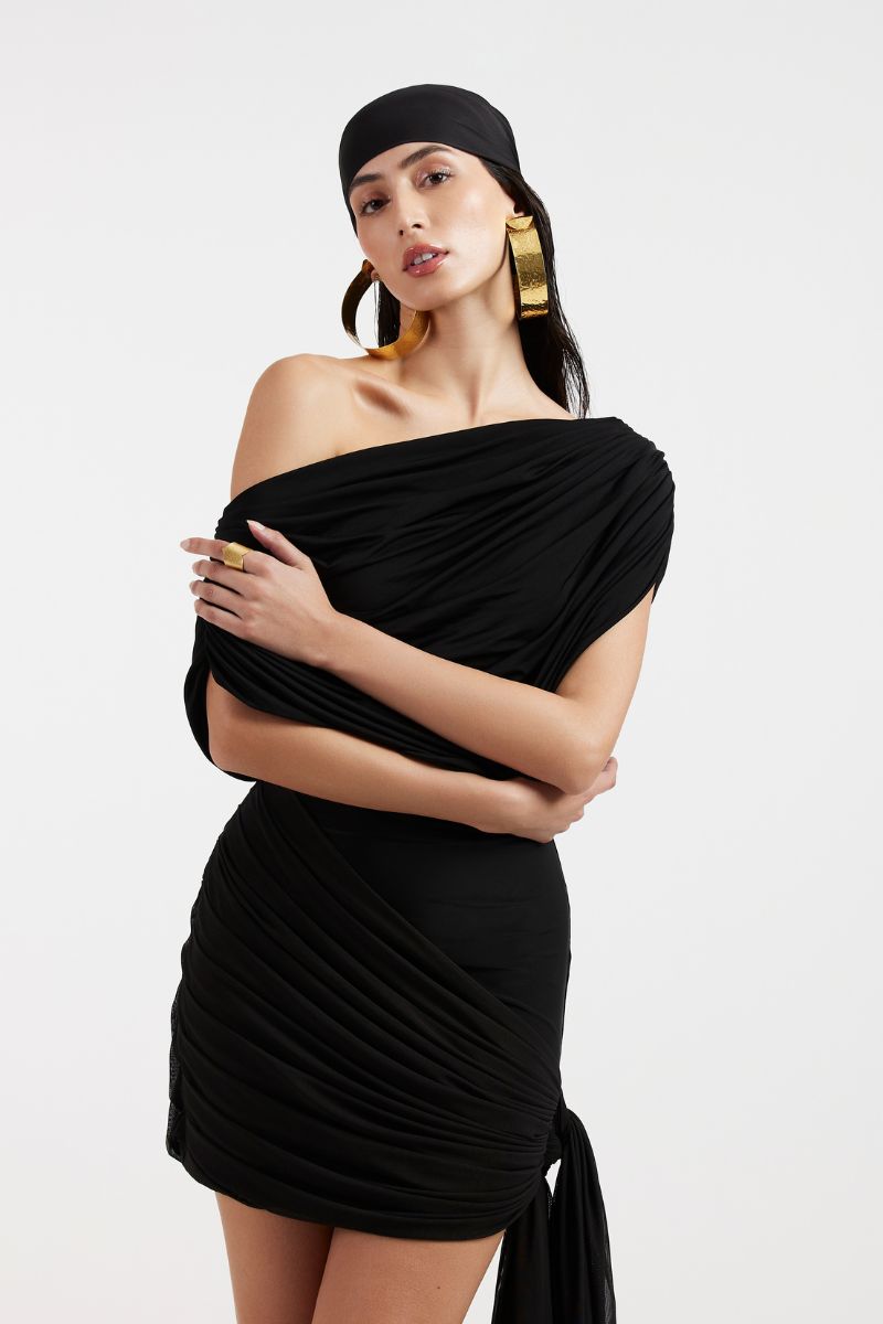 JOCELYN BLACK MINI DRESS - CULT MIA