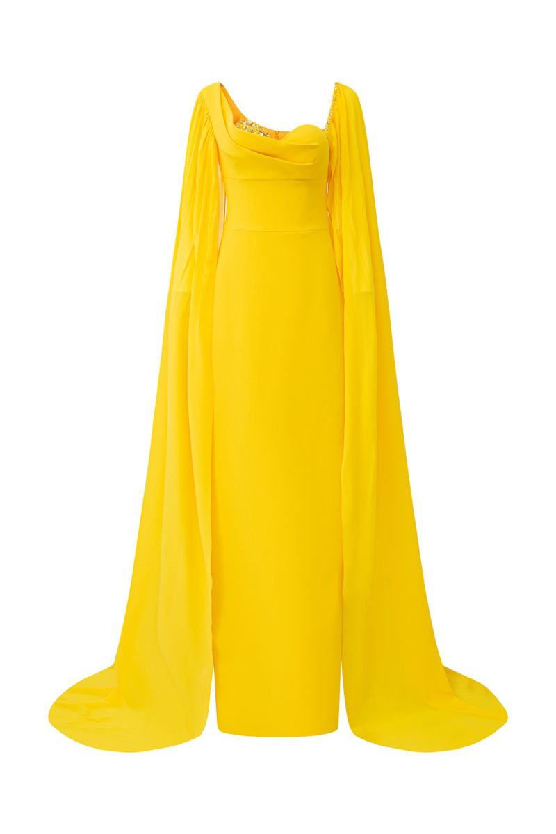 DARIA CREPE CHEST CUP GOWN - CULT MIA