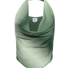 Summer Away Freja Sage Ombre top featuring a sleeveless design with a soft, gradient green and blue ombre pattern.