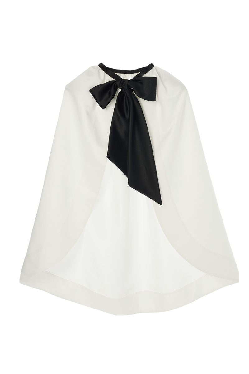 BAÉ IRIS STAR WHITE Cape jacket featuring elegant design and lightweight fabric, perfect for stylish layering.