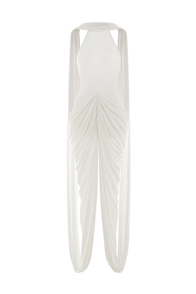 knee length dresses for ladies Nellie Maxi Dress | White | Womens main image 1