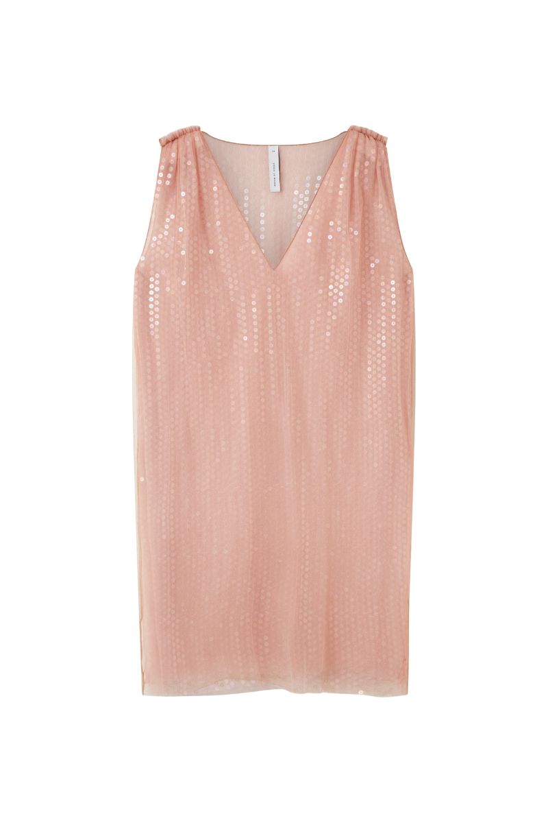 COCO TULLE DRESS IN SALMON PINK AND CARAMEL - CULT MIA