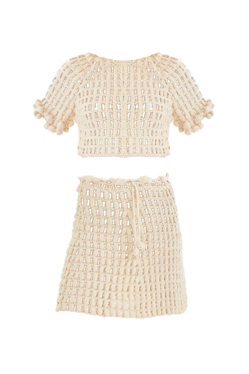 EMILY MARSHMALLOW TOP AND SKIRT TWIN SET - CULT MIA