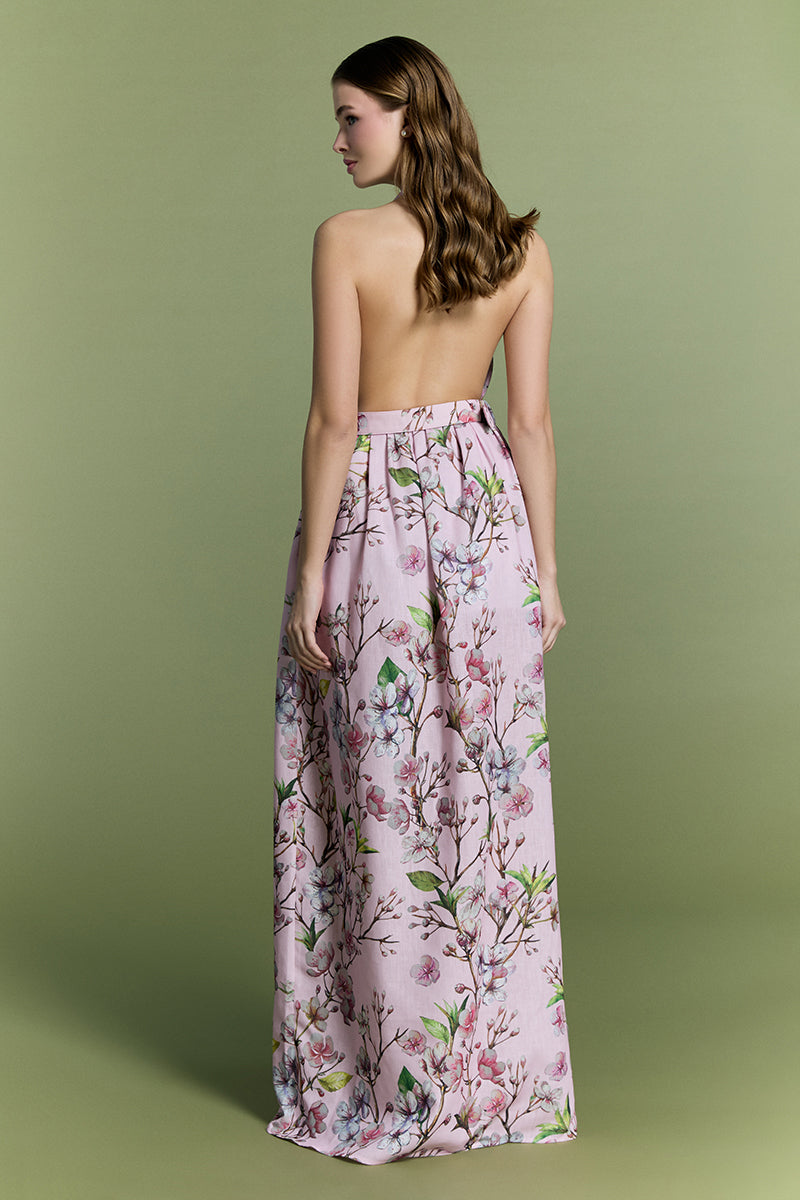 Nur Karaata Coastal Glow Maxi Dress shown in a flowing, lightweight fabric with a beach-inspired design and elegant silhouette.