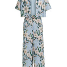 Nur Karaata Tropic Twist co-ord set featuring a matching top and pants with vibrant tropical print and relaxed fit.