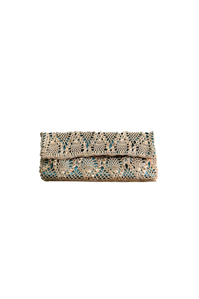 Gold emerald pineapple clutch purse from VERDI, featuring a shiny gold and emerald design with a compact, stylish appearance.