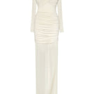 Gigii's COMO Maxi Dress displayed on a model, featuring flowing fabric and elegant design perfect for summer and casual wear.