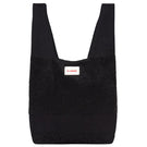 Black two-tone La Granni shoulder tote bag with sturdy handles and spacious interior, perfect for everyday use.