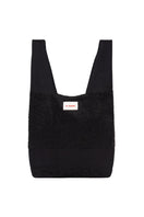 Black two-tone La Granni shoulder tote bag with sturdy handles and spacious interior, perfect for everyday use.