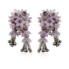 Aidan & Ice MELLOW SET purple brooch with floral design on a white background, showcasing the elegant lapel pin accessory.