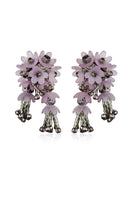 Aidan & Ice MELLOW SET purple brooch with floral design on a white background, showcasing the elegant lapel pin accessory.