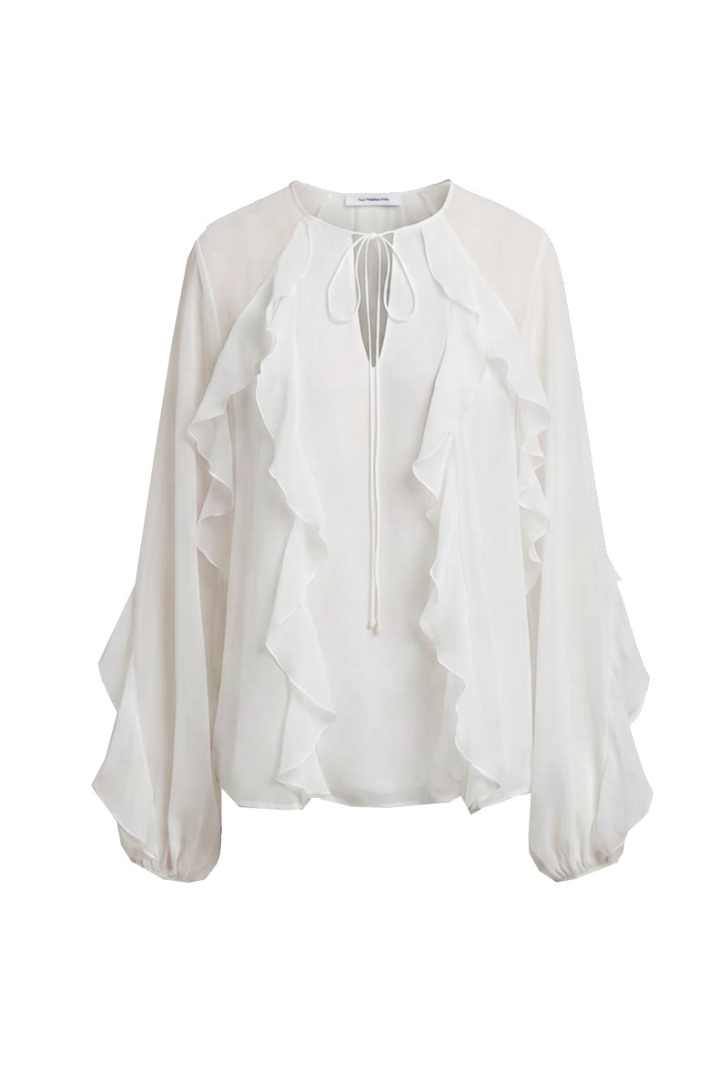 PETAL BLOUSE MILKY WHITE