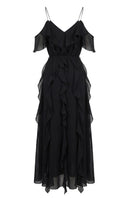 OvertheSea West Coast Black maxi dress featuring a flowing silhouette and sleeveless design, perfect for casual or evening wear.