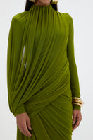 Deme By Gabriella Suzie Maxi Dress in flowing fabric with floral pattern, sleeveless design, and V-neck style.