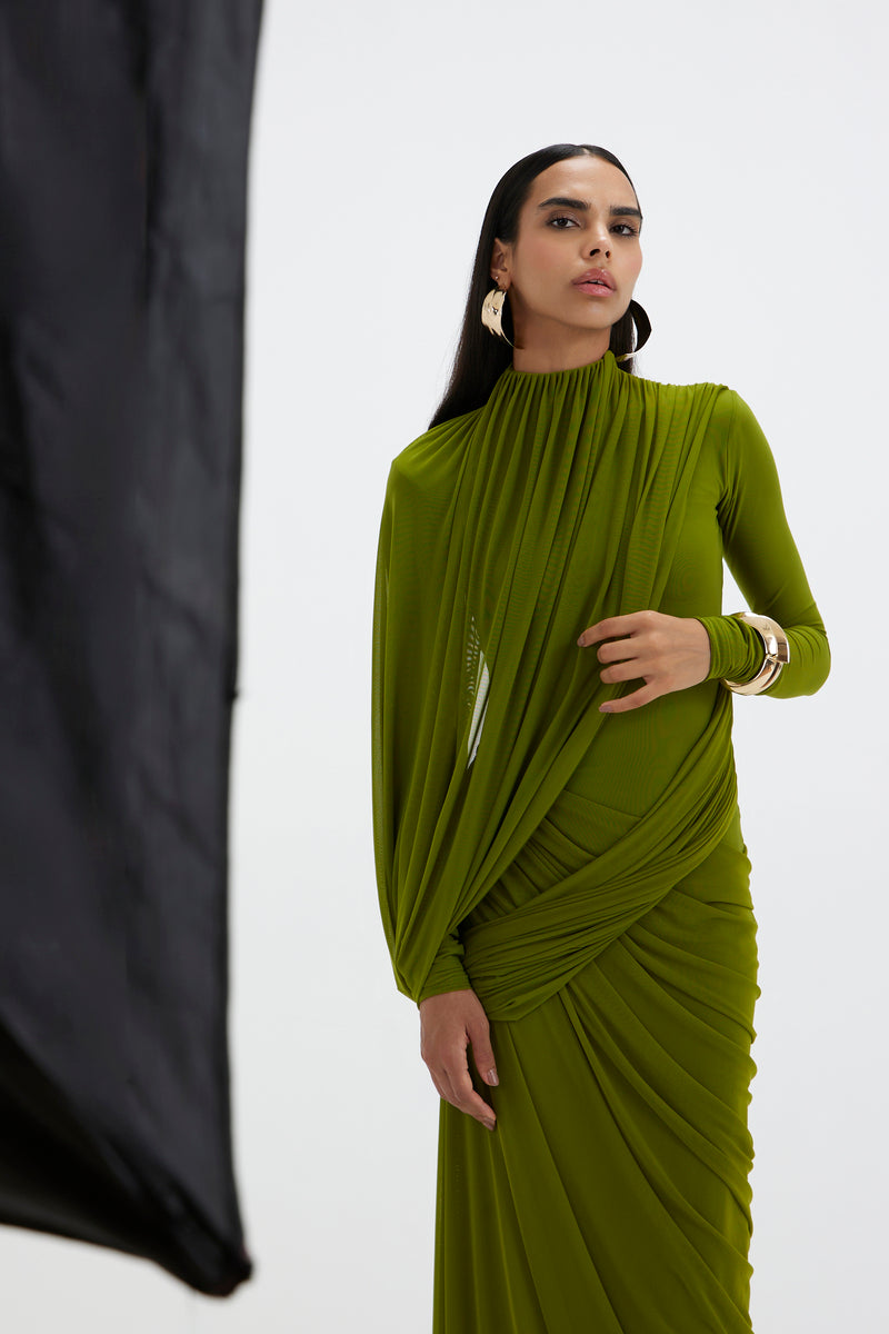 Deme By Gabriella Suzie Maxi Dress in flowing fabric, featuring a stylish design perfect for elegant occasions.
