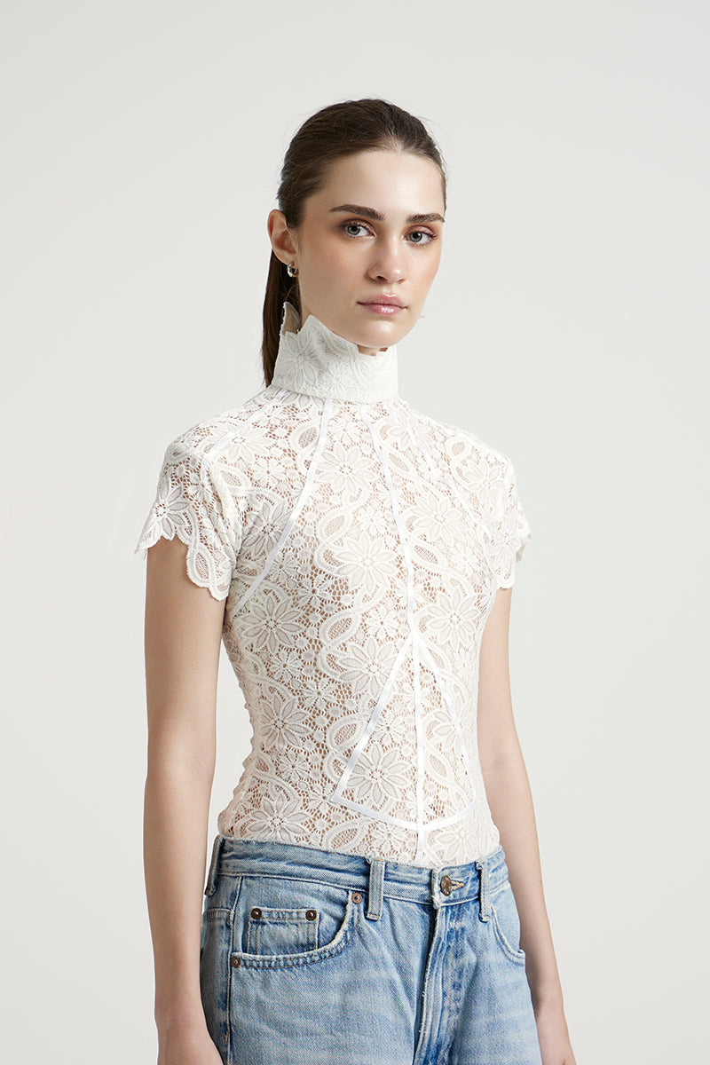 Deme By Gabriella Florence off-white top with stylish design, lightweight fabric, and elegant fit, ideal for casual or dressy occasions.