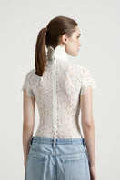 Deme By Gabriella Florence top in off-white, stylish women’s blouse with a relaxed fit and elegant design, front view.
