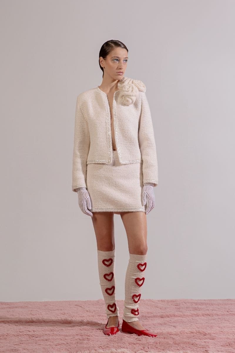 ROZANY CREAM KNITTED JACKET - CULT MIA