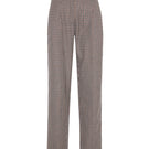 ColoReve Rider Day Pants Petite Carre in brown checked fabric, tailored fit, front pockets, and stylish design.