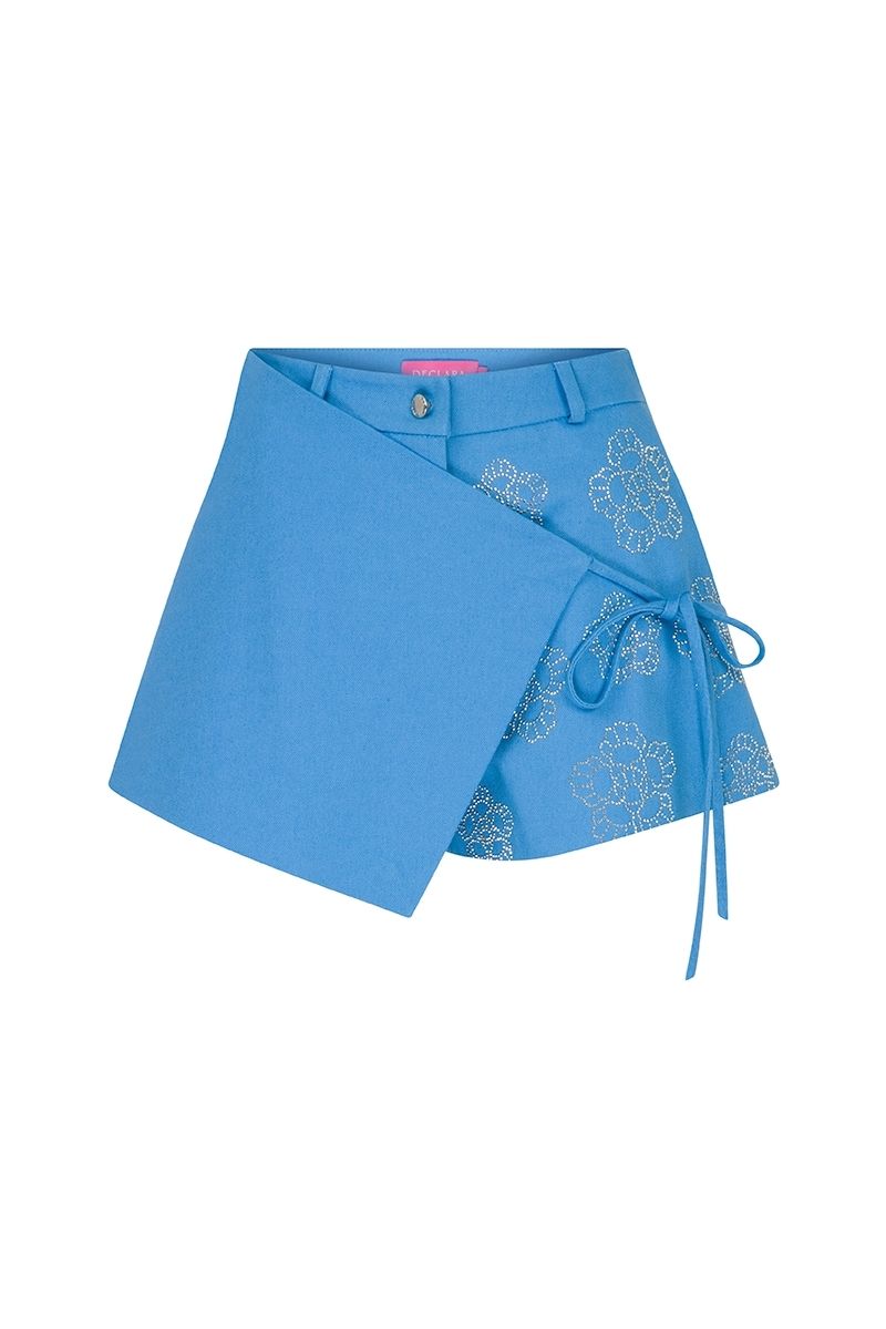 HOLLY BLUE PRINTED SKORT - CULT MIA