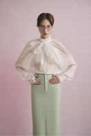 White Plan Elise blouse and skirt co-ords set, featuring a stylish matching top and bottom outfit with elegant design details.