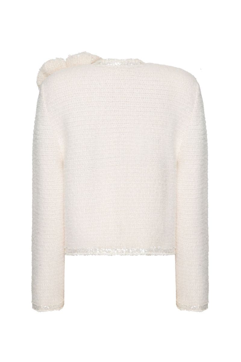 ROZANY CREAM KNITTED JACKET - CULT MIA